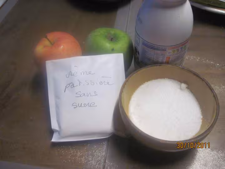 Flan a la vanille aux des de pommes