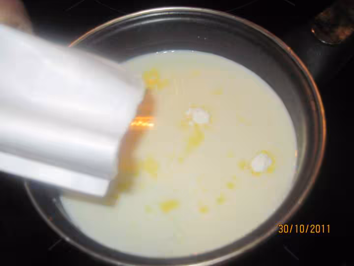 Flan a la vanille aux des de pommes