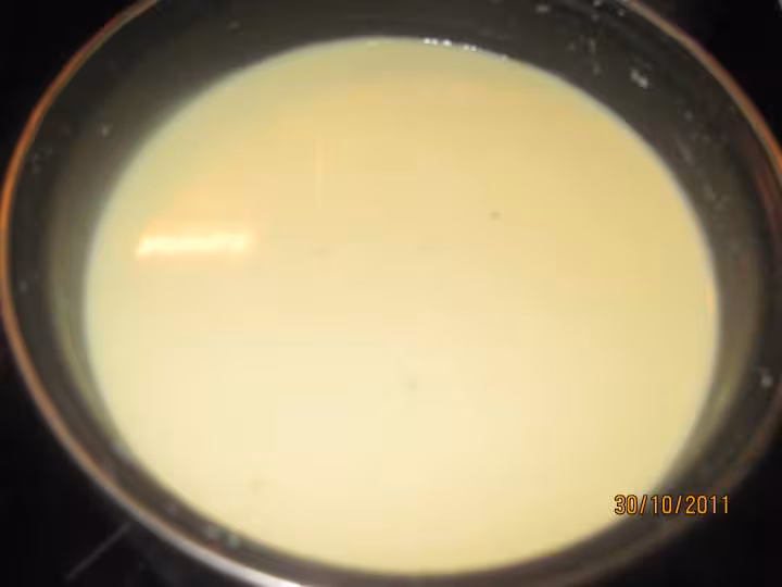 Flan a la vanille aux des de pommes