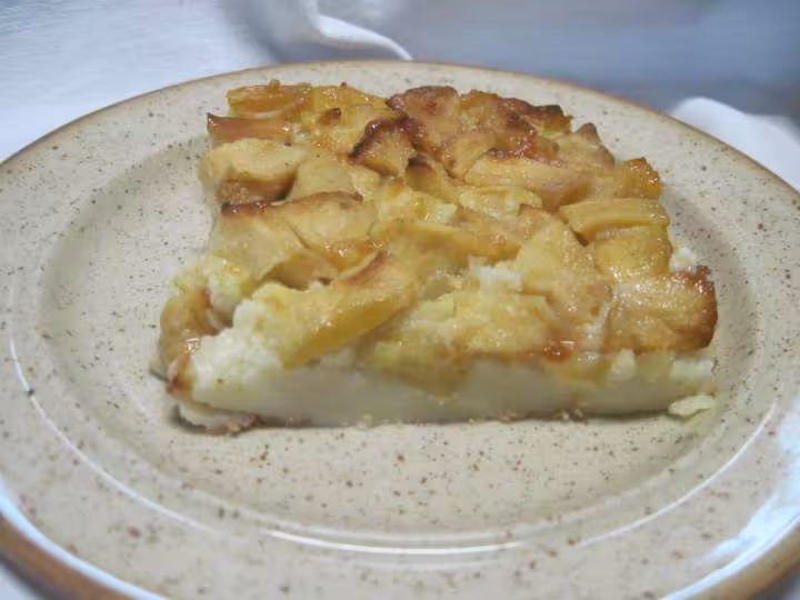 Flan de lait de coco aux pommes