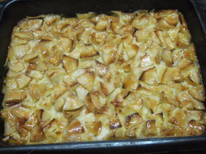 Flan de lait de coco aux pommes
