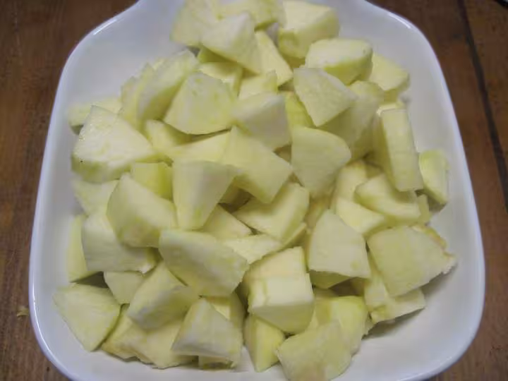 Flan de lait de coco aux pommes