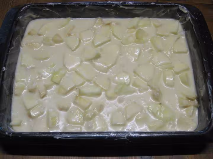 Flan de lait de coco aux pommes