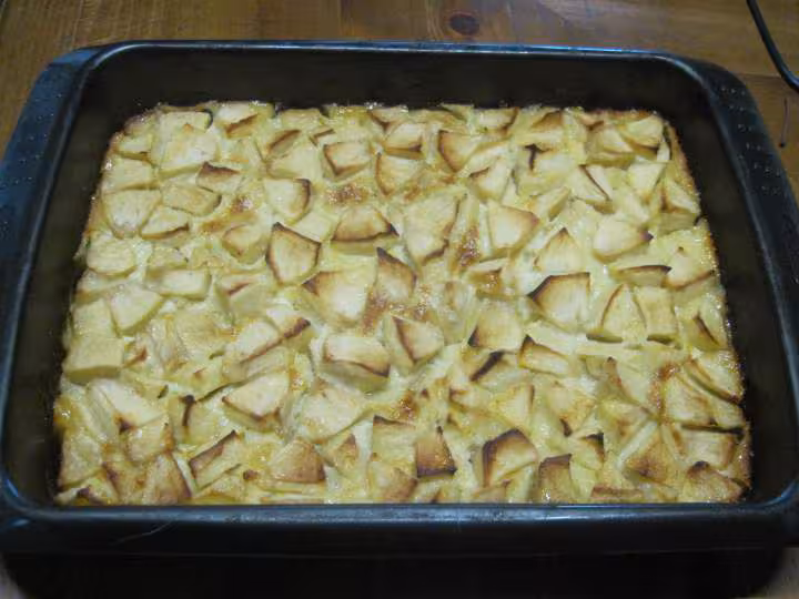 Flan de lait de coco aux pommes