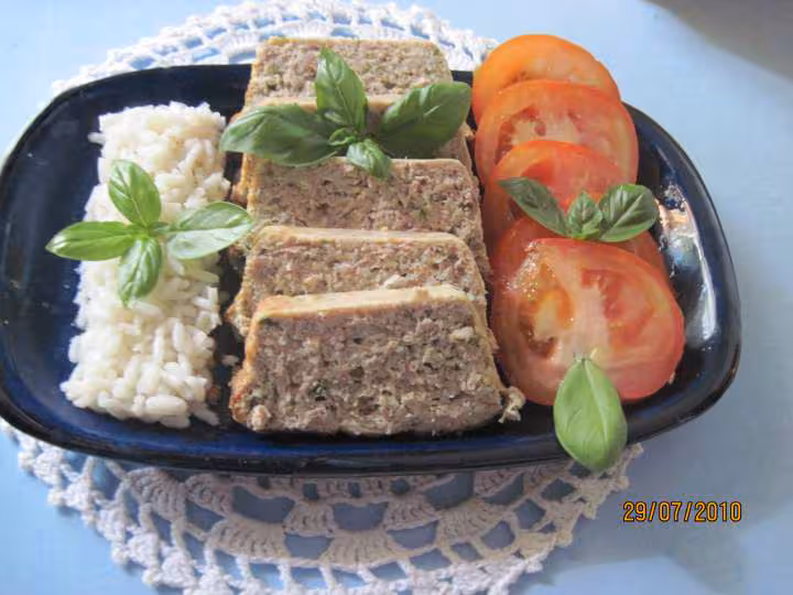 Flan de viande aux basilic