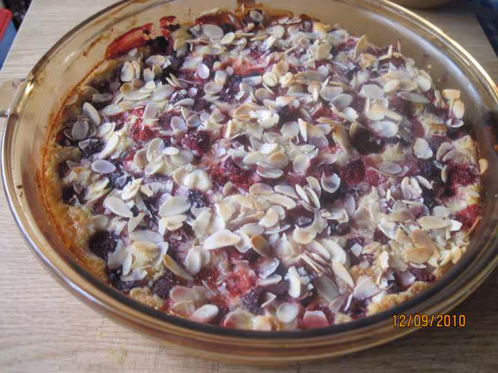Flanc aux framboises de fromage de brousse
