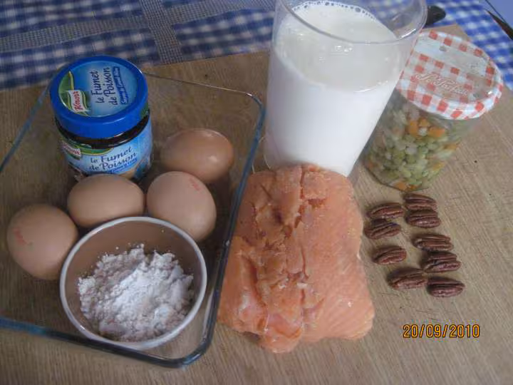 Flanc de saumon rose aux petits legumes