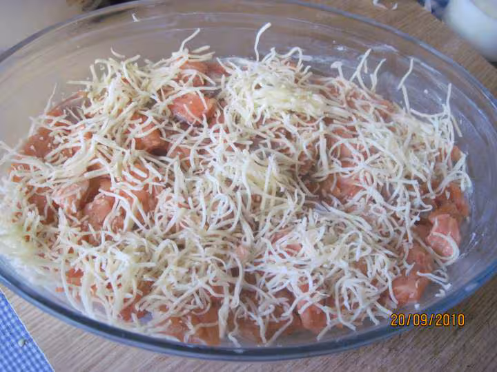 Flanc de saumon rose aux petits legumes