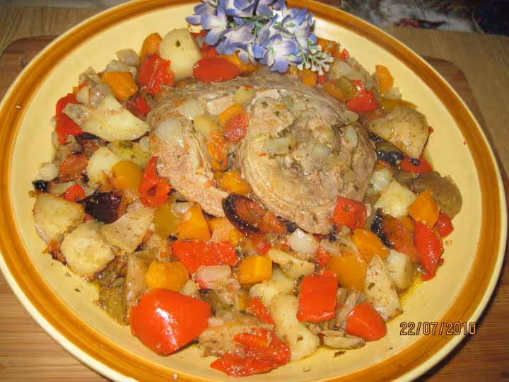 Flanchet de boeuf aux legumes en cocotte au four
