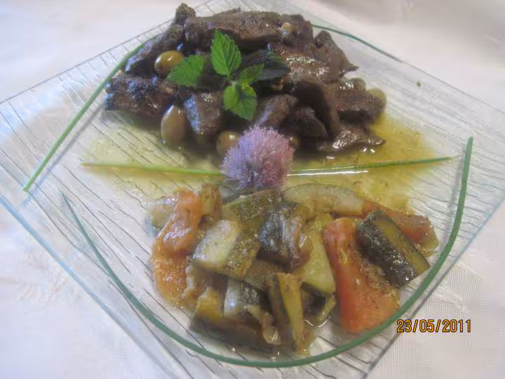 Foie de porc aux legumes