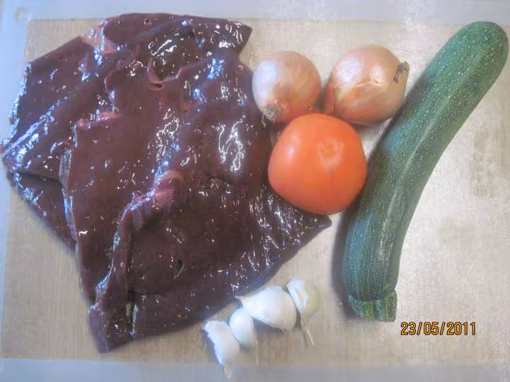 Foie de porc aux legumes