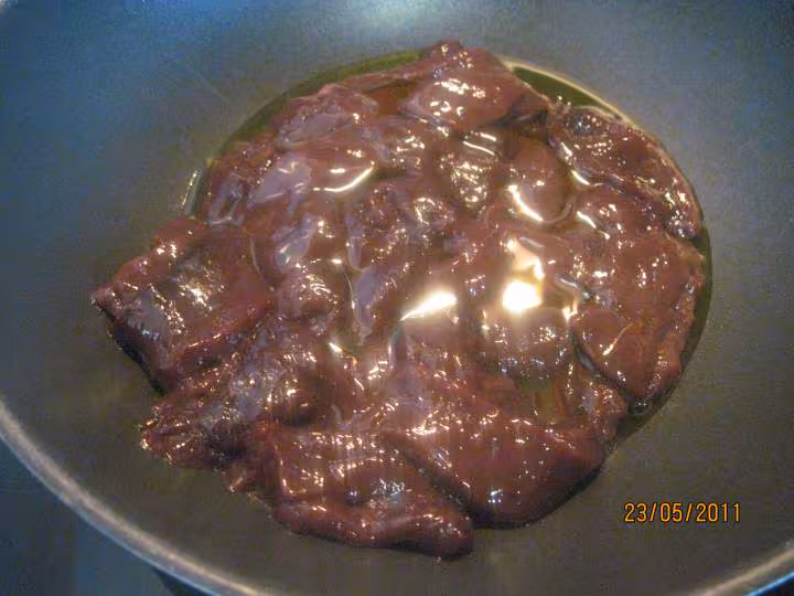 Foie de porc aux legumes