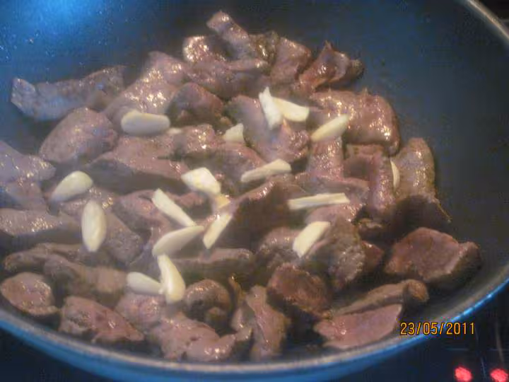 Foie de porc aux legumes