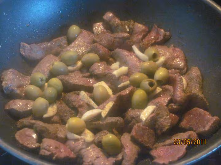 Foie de porc aux legumes