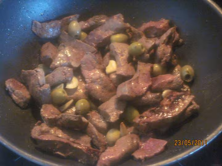 Foie de porc aux legumes