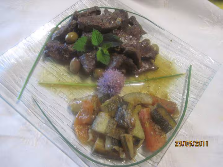 Foie de porc aux legumes