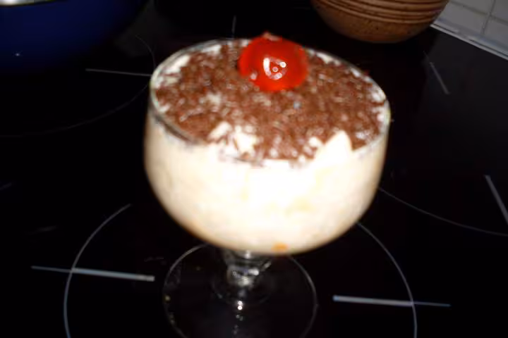 Fruits cuits a la creme fraiche