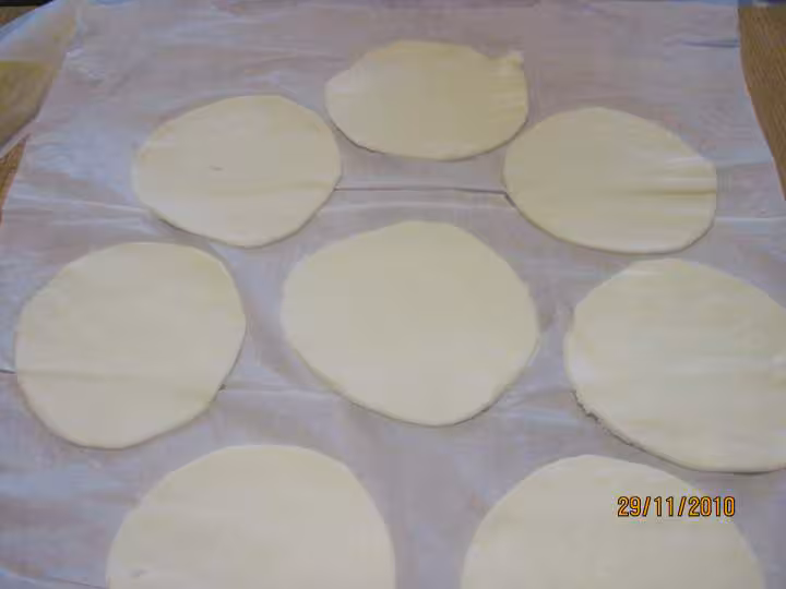 Galettes fourrees compote et fruits