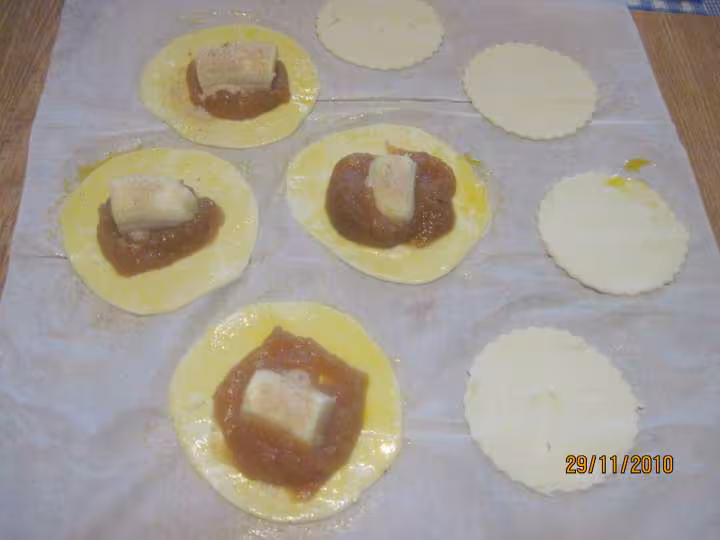 Galettes fourrees compote et fruits