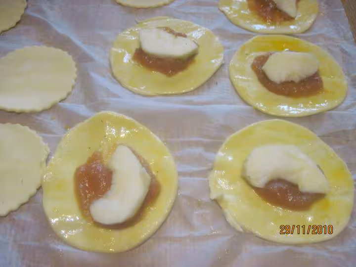 Galettes fourrees compote et fruits