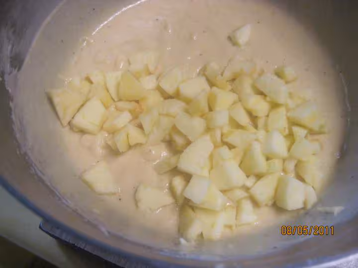 Gateau a la marscarpone aux pommes
