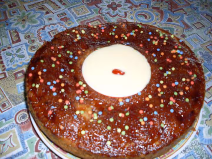 Gateau a tatie creme anglaise