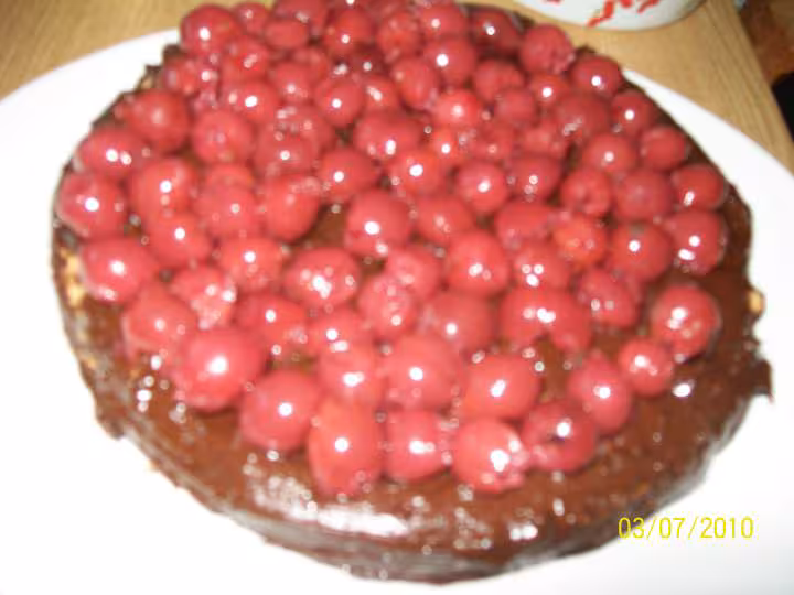 Gateau au chocolat amp griottes