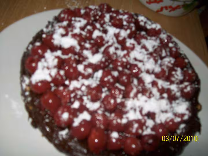 Gateau au chocolat amp griottes