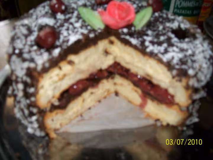 Gateau au chocolat amp griottes
