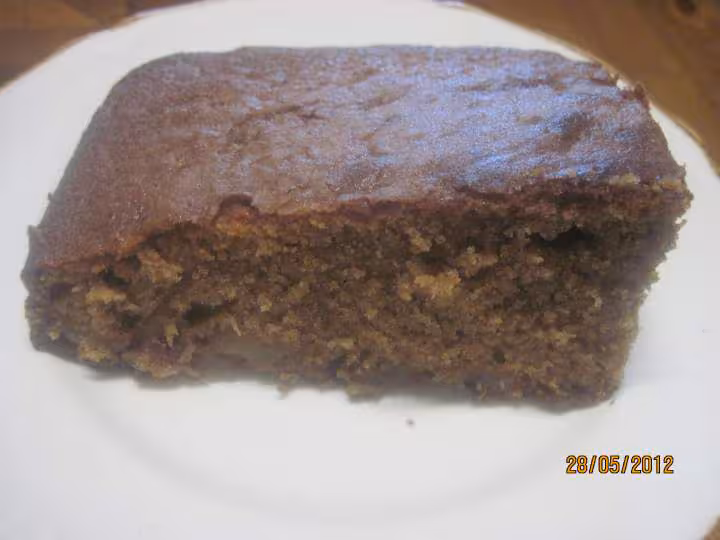 Gateau au chocolat aux poires et creme fraiche