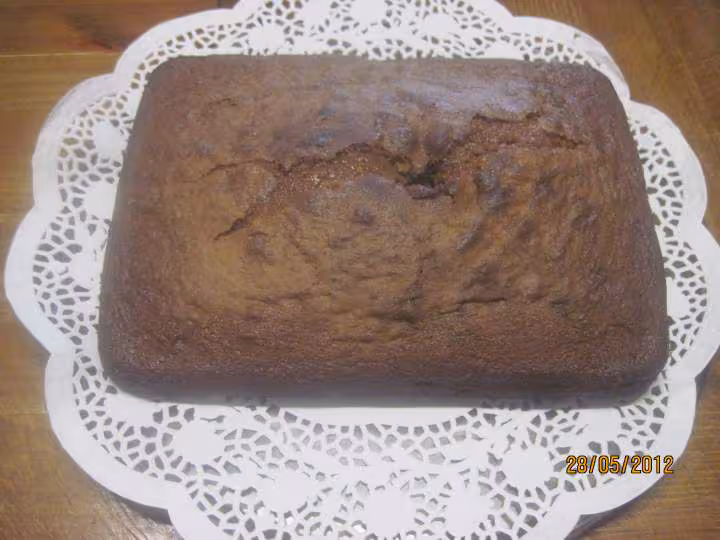 Gateau au chocolat aux poires et creme fraiche