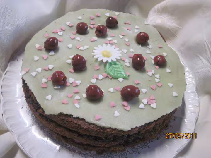 Gateau au chocolat et griottes