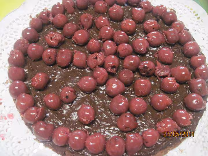 Gateau au chocolat et griottes