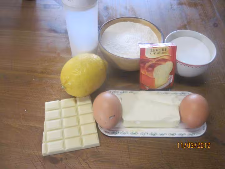 Gateau au citron et chocolat blanc