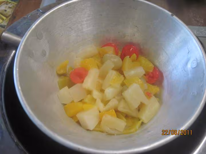 Gateau au fruits cocktail