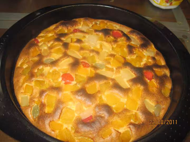 Gateau au fruits cocktail