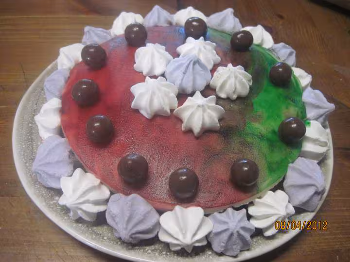 Gateau au lait de coco et meringues
