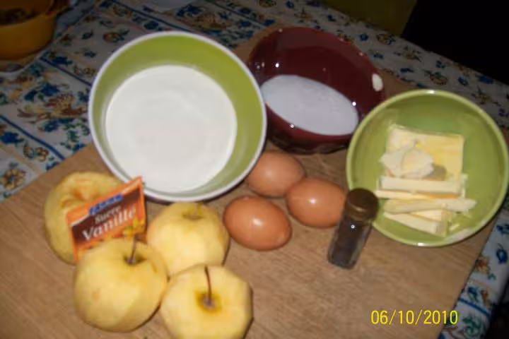 Gateau aux des de pommes caramelisees