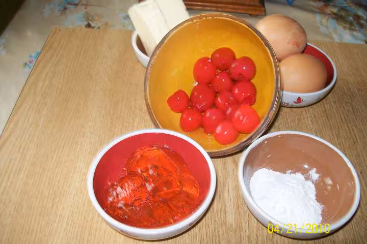 Gateau aux griottes au mo