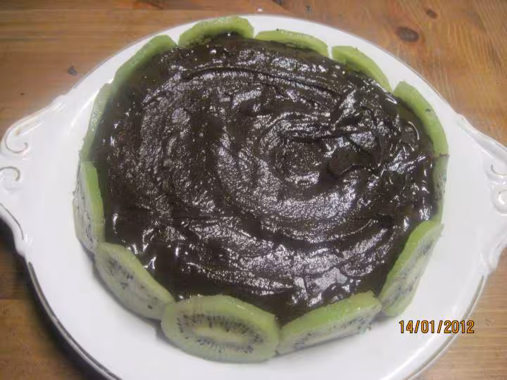 Gateau aux kiwis nappage chocolat