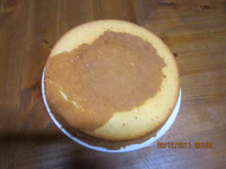 Gateau aux macarons chocolate creme au beurre