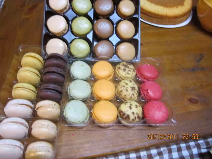 Gateau aux macarons chocolate creme au beurre