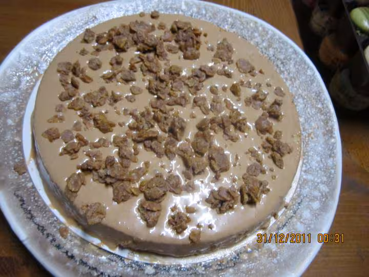 Gateau aux macarons chocolate creme au beurre