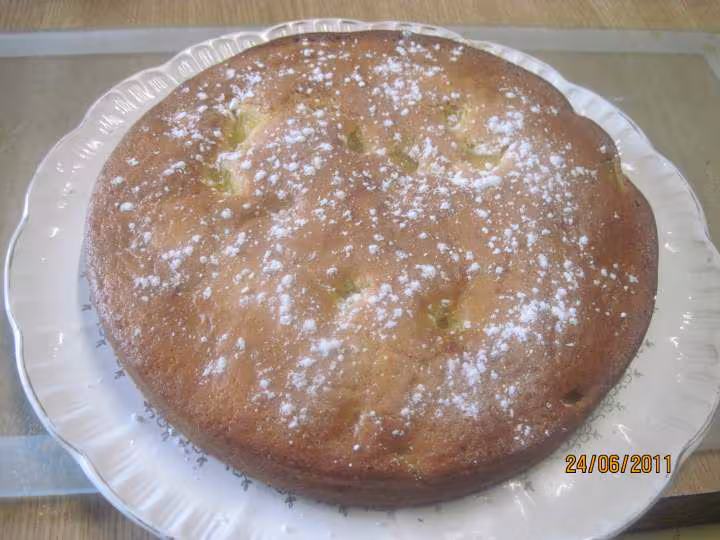 Gateau aux peches jaunes