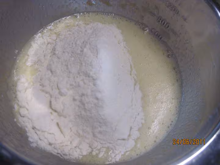 Gateau aux peches jaunes
