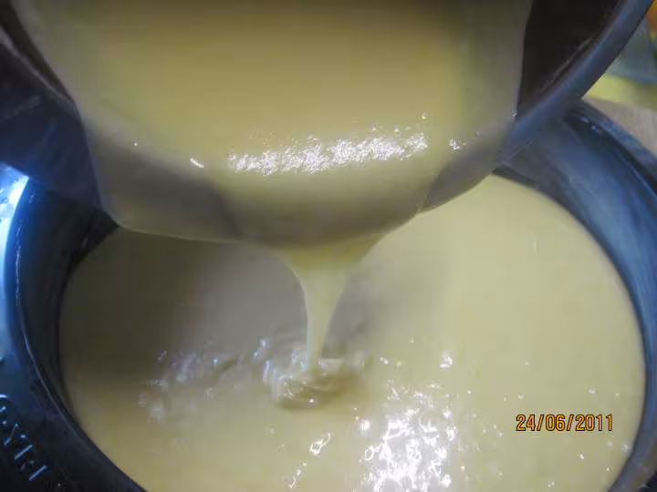 Gateau aux peches jaunes