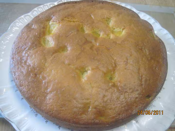 Gateau aux peches jaunes
