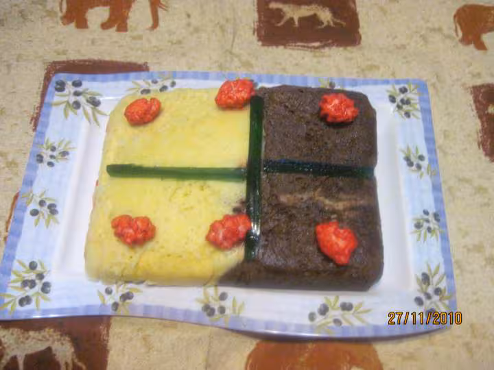 Gateau aux pralines et chocolat