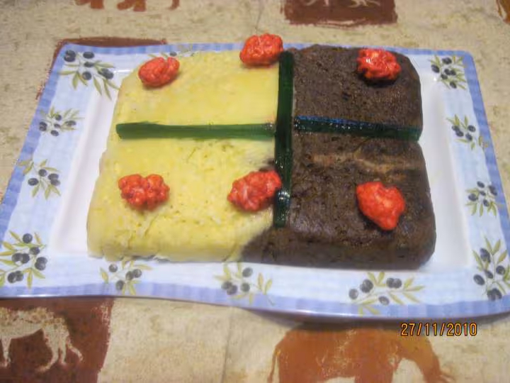 Gateau aux pralines et chocolat