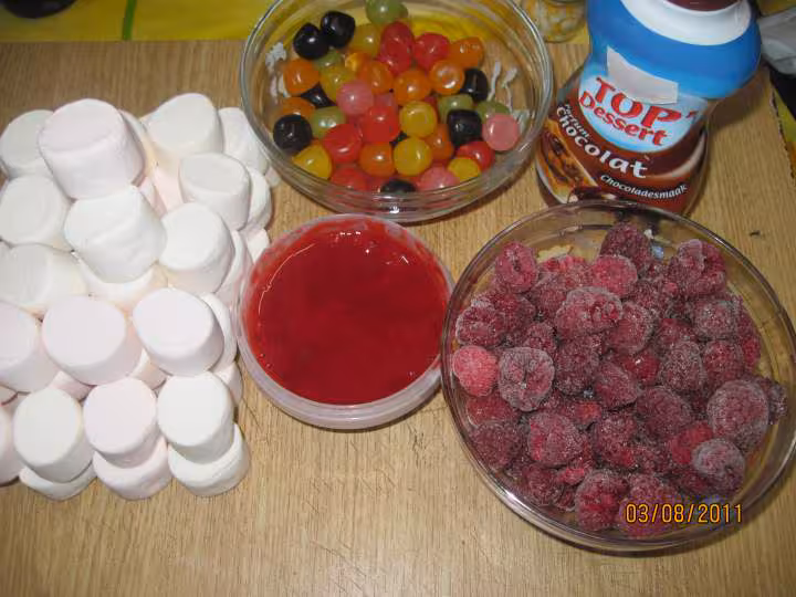 Gateau bonbons rapide et sans cuisson